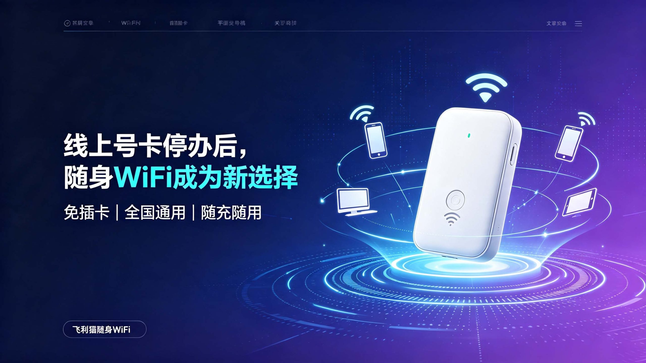 8月1日线上号卡全面停办？飞利猫随身 WiFi 免插卡大流量替代方案